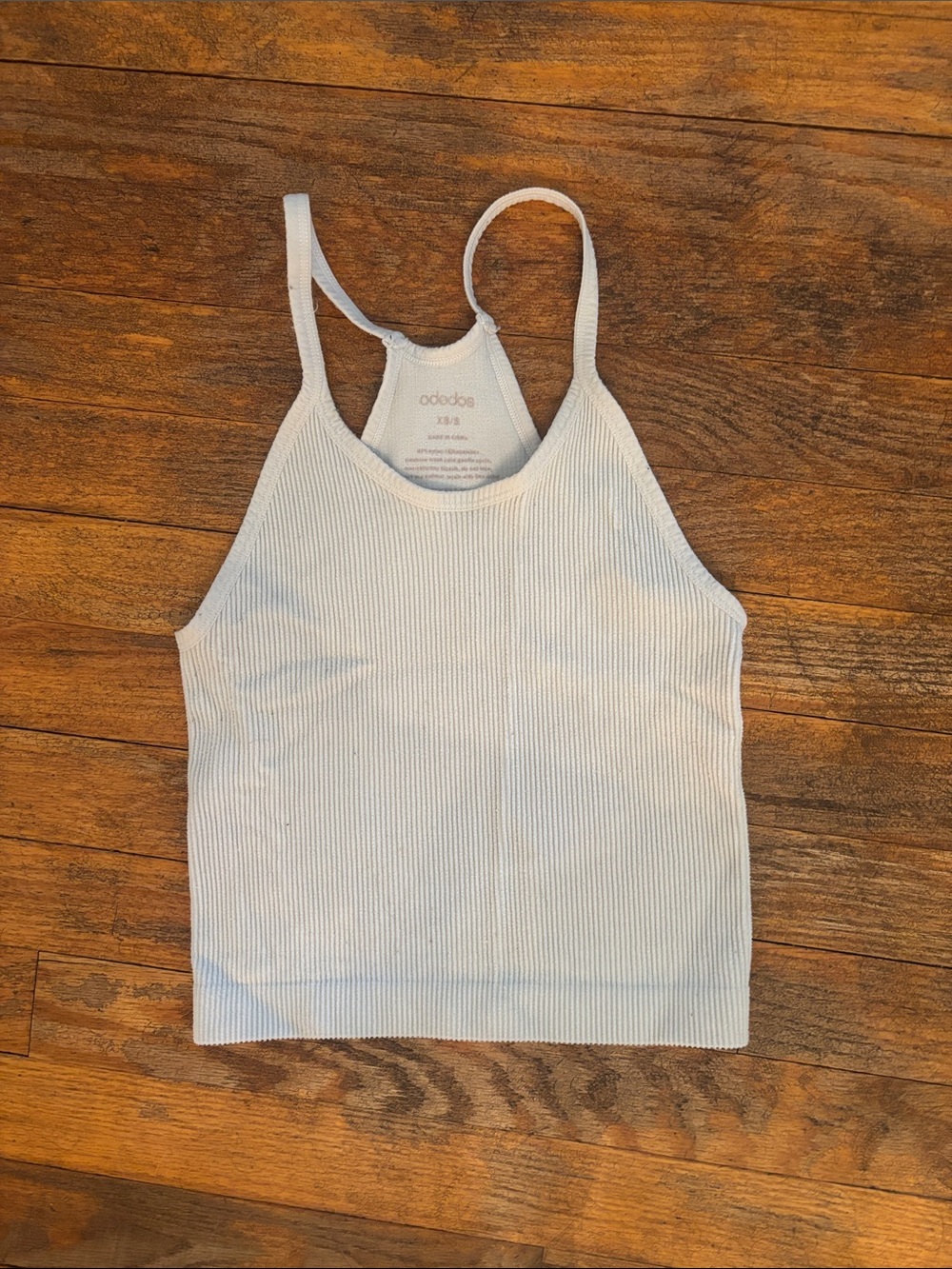 Light Grey Ribbed Racerback Tank Top - Slim Fit